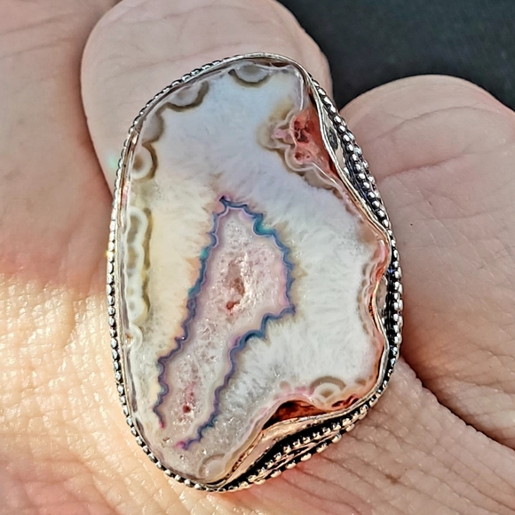 New Solar Agate 925 Silver Ring. - Picture 10 of 12